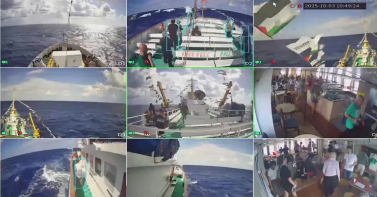 গত ৩ অক্টোবর একটি লাইভস্ট্রিম থেকে নেয়া এই স্ক্রিনশটে কনসেন্স নামের জাহাজটির দৃশ্য দেখা যায়